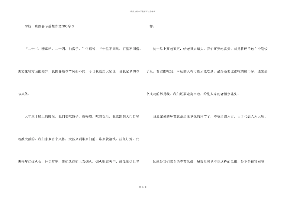 小学一年级春节感想300字10篇_第3页