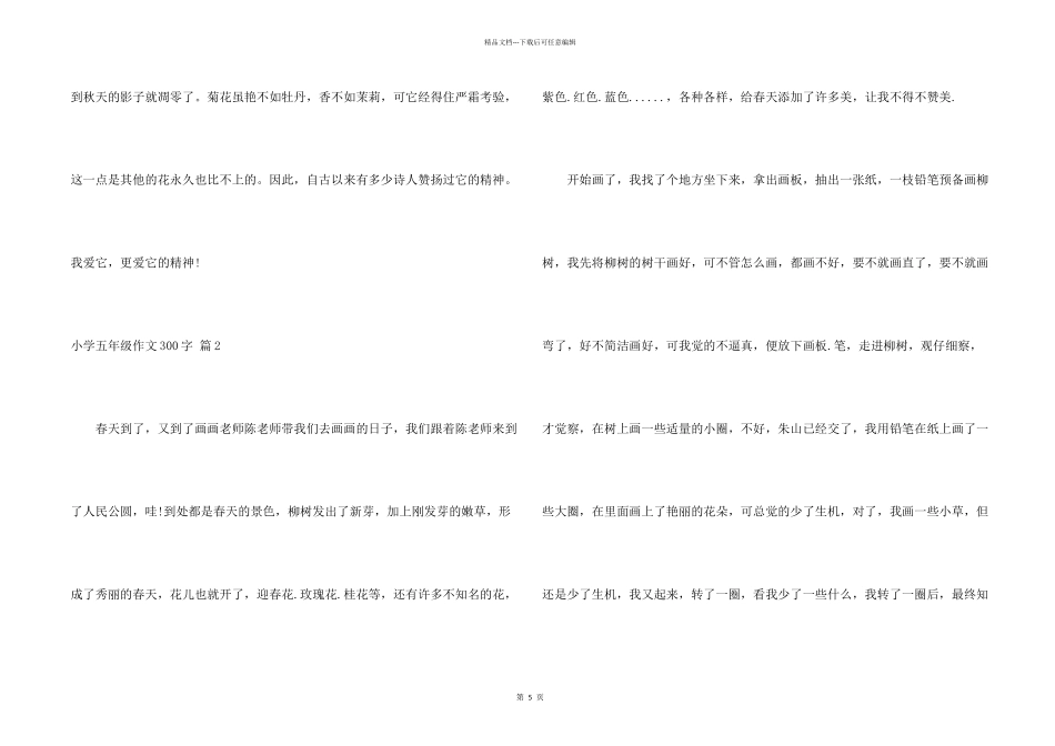 小学五年级300字集锦6篇_第2页