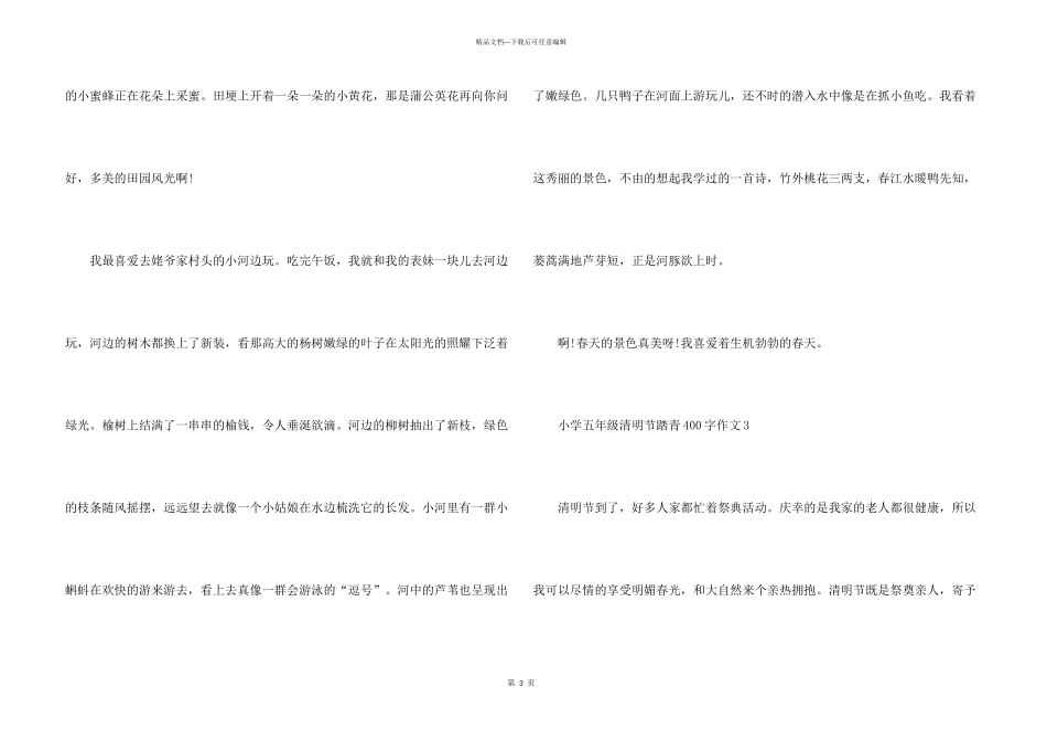 小学五年级清明节踏青400字优秀_第3页