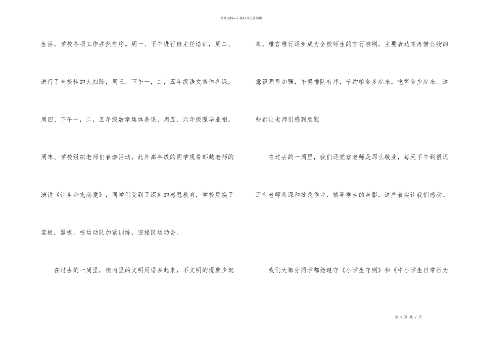 小学值周工作总结两篇_第2页