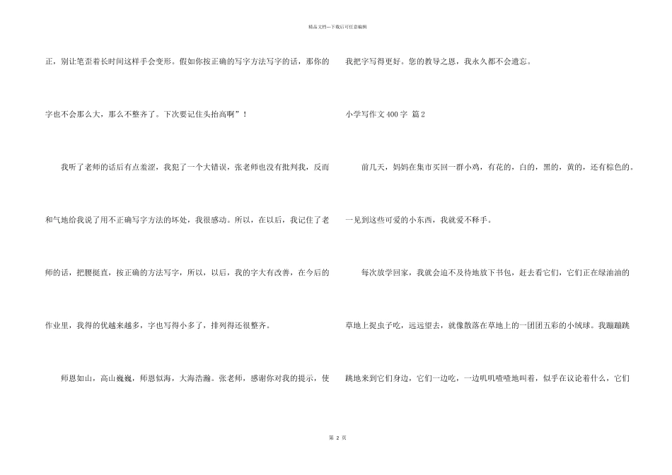 小学写400字三篇_第2页