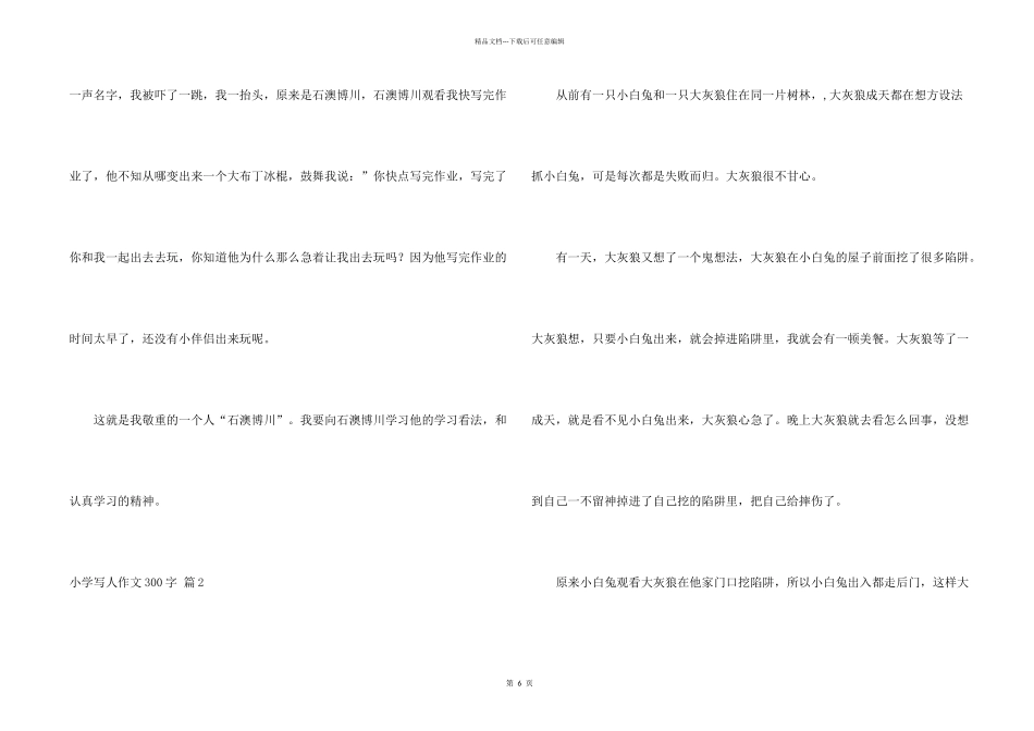 小学写人300字集锦8篇_第2页