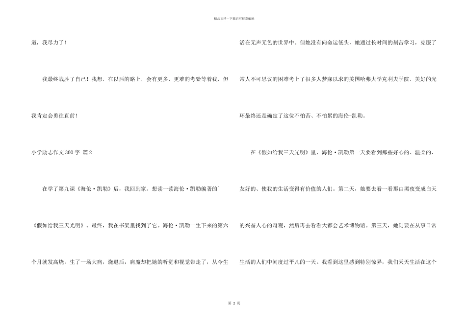 小学励志300字3篇_第2页