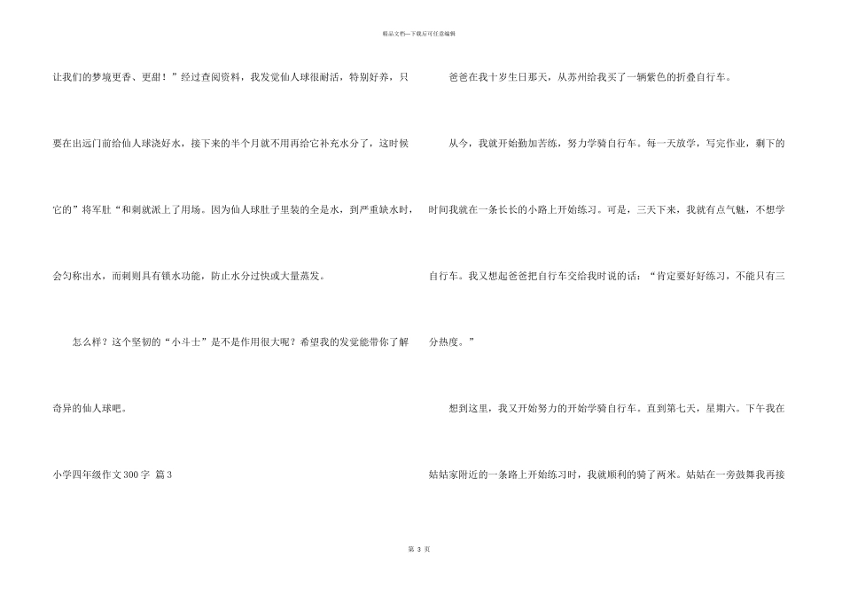 小学四年级300字9篇_第3页