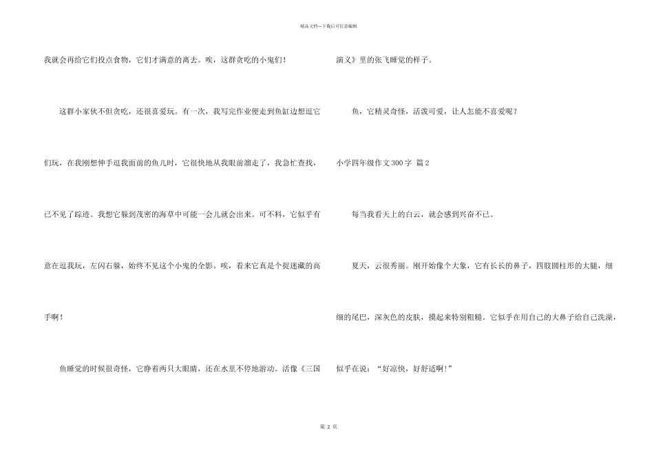小学四年级300字合集十篇_第2页