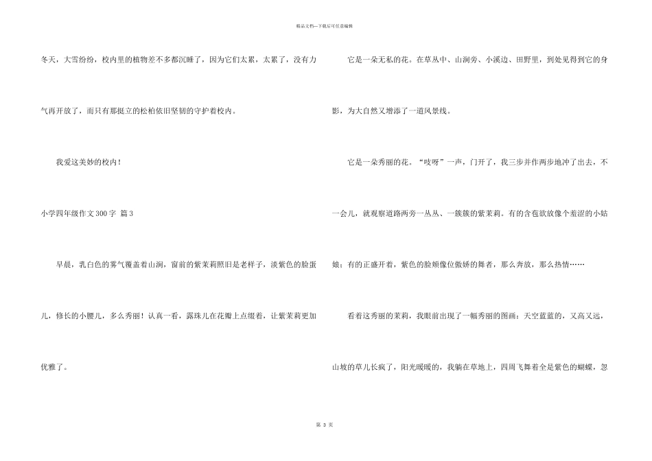 小学四年级300字集锦7篇_第3页