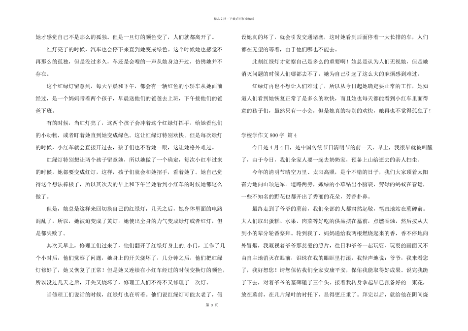 小学学800字集锦6篇_第3页