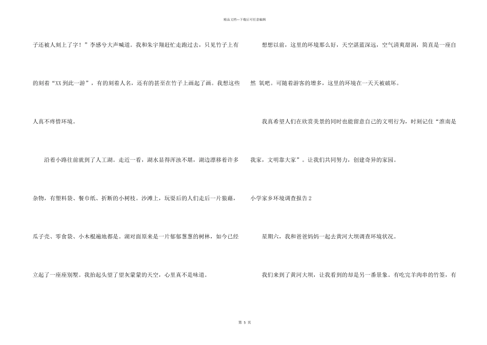 小学家乡环境调查报告_第2页