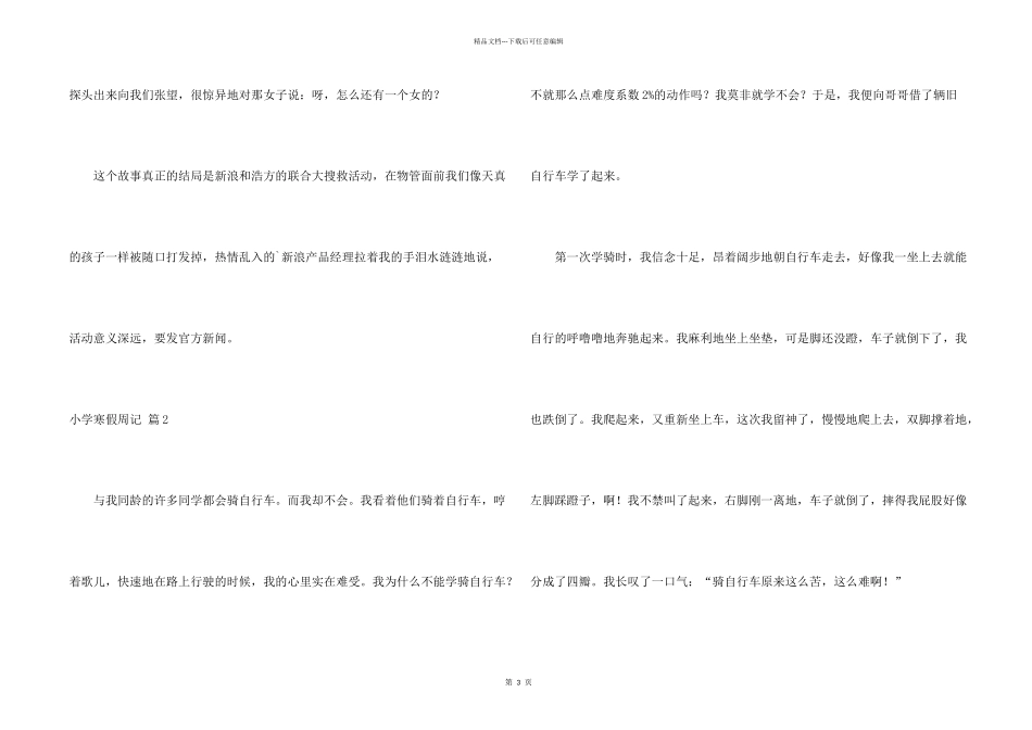 小学寒假周记3篇_第2页