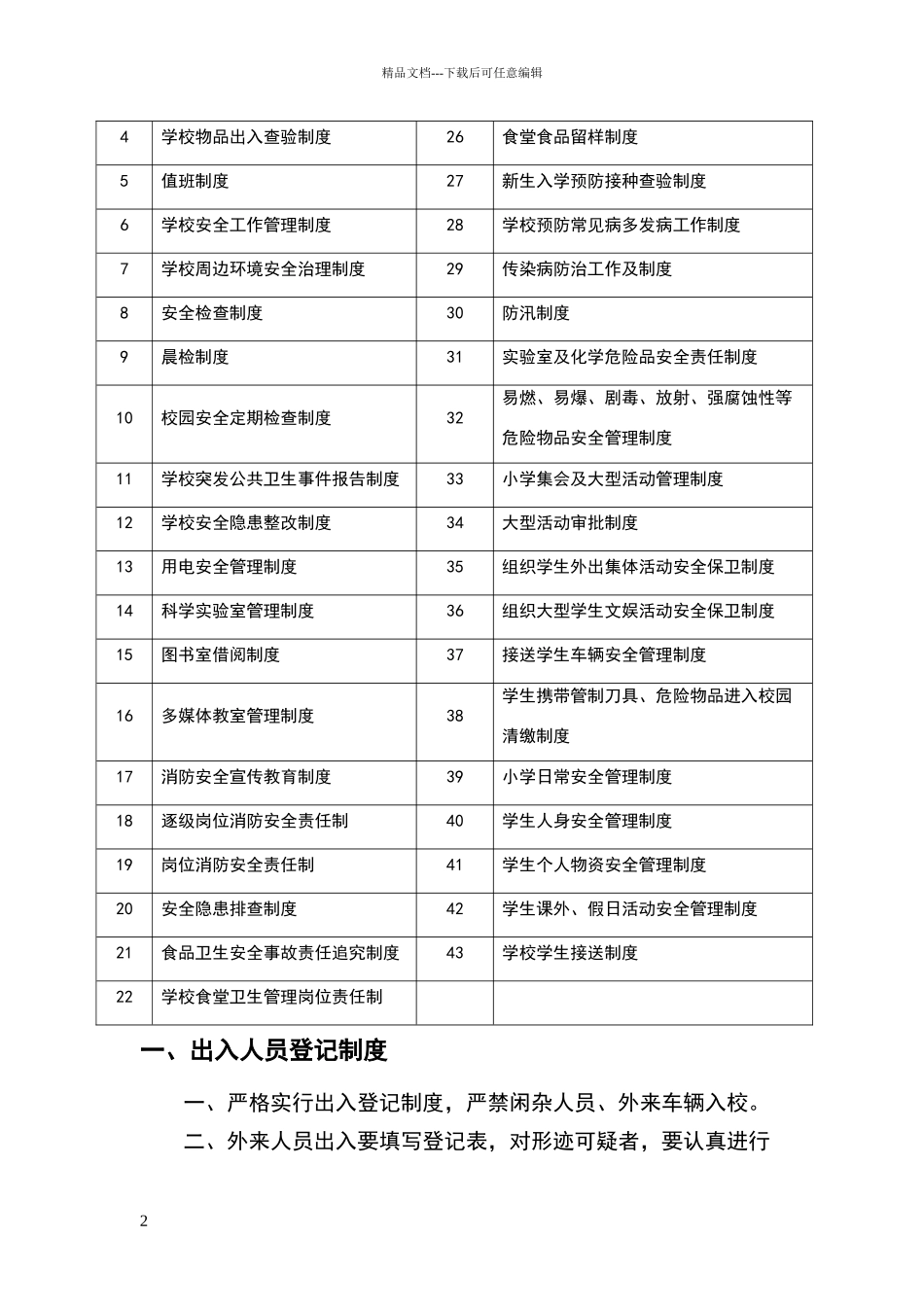 小学常用安全制度汇编_第2页