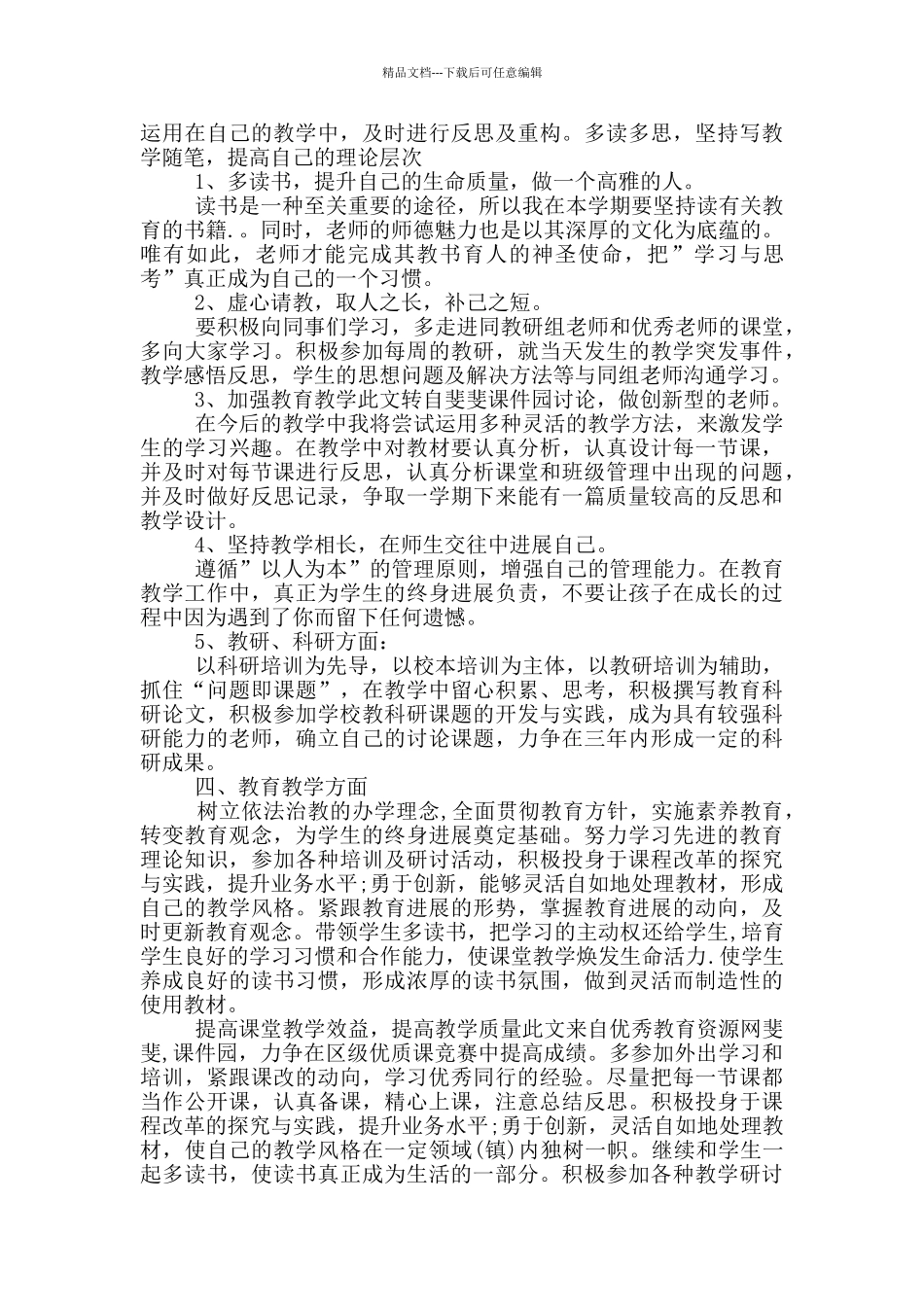 小学教师学期工作计划最新2024_第3页