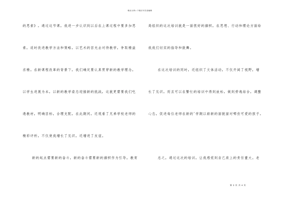 小学教师技能培训总结_第3页
