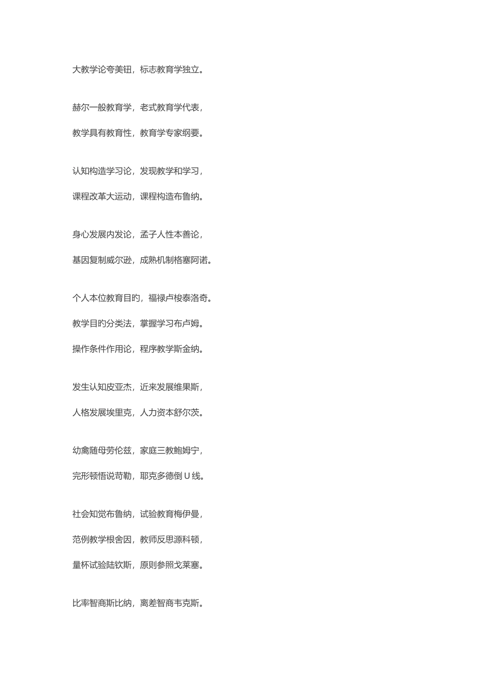 2025年教师招聘教育基础知识备考口诀_第3页