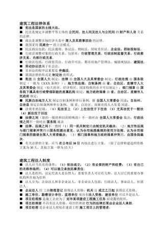 2025年二级建造师法律法规知识点汇总可见