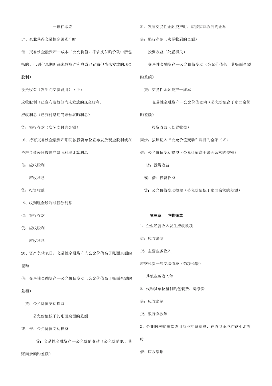 2025年新版自考企业会计主要分录_第2页