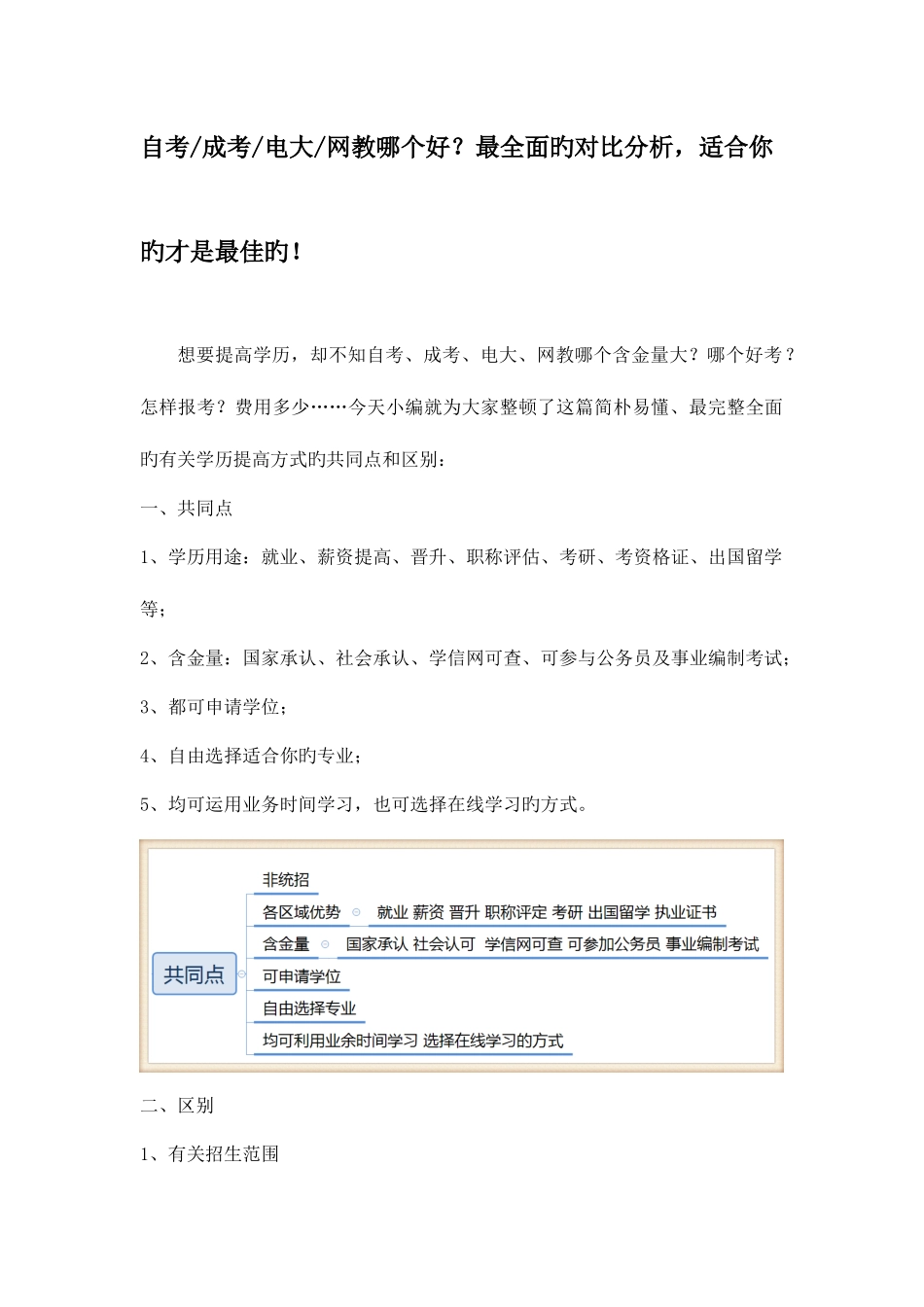 2025年自考成考电大网教哪个好？最全面的对比分析适合你的才是最好的_第1页