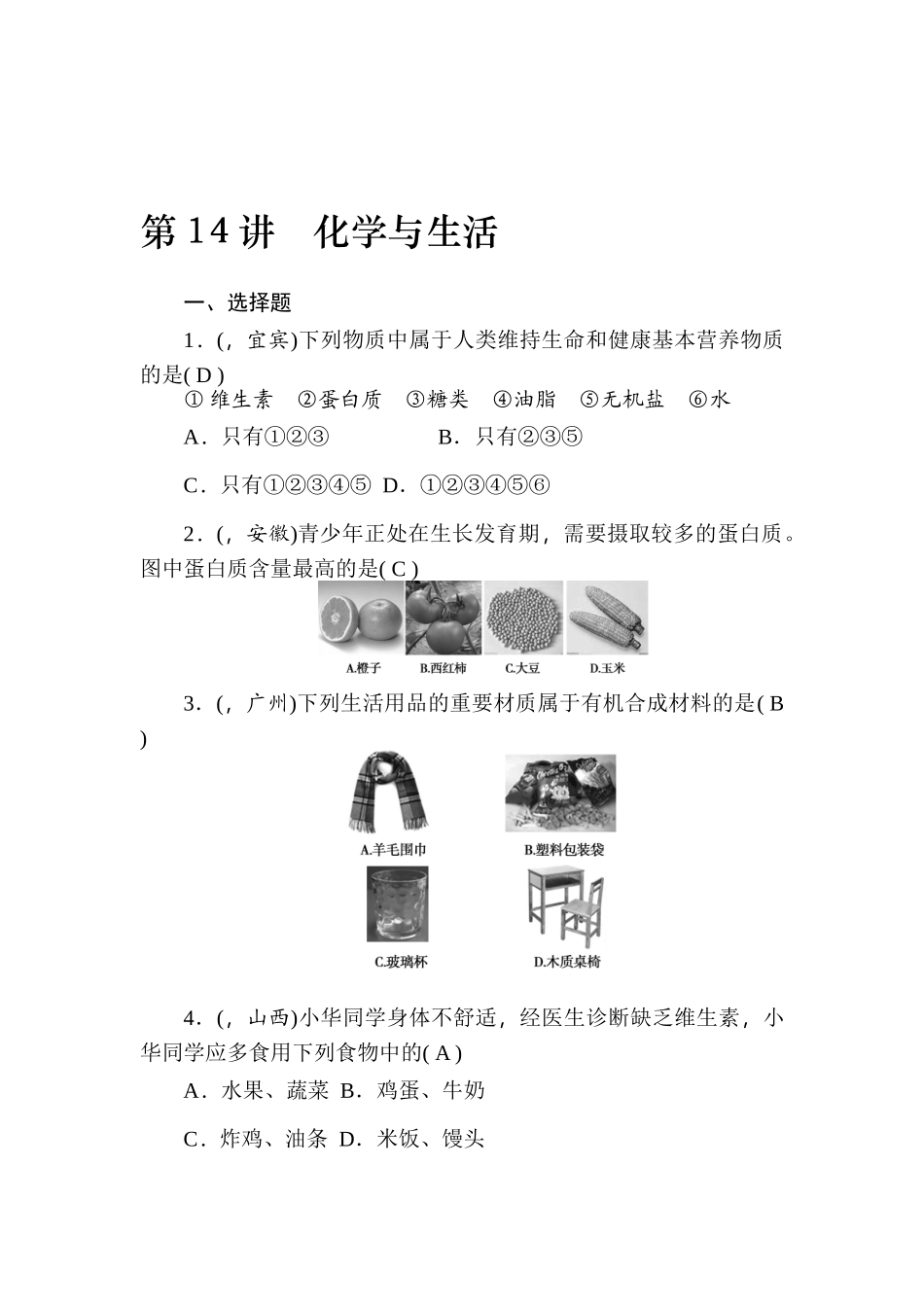 2025年中考化学考点综合复习训练_第1页