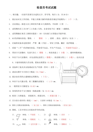 2025年检验员考试试题