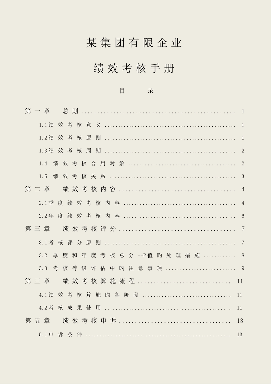 2025年绩效考核手册实用全套工具表格_第1页