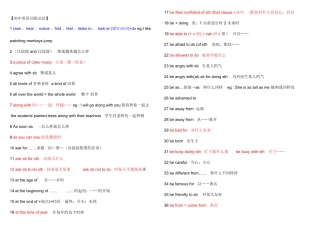 2025年超打印版初中英语知识点总结