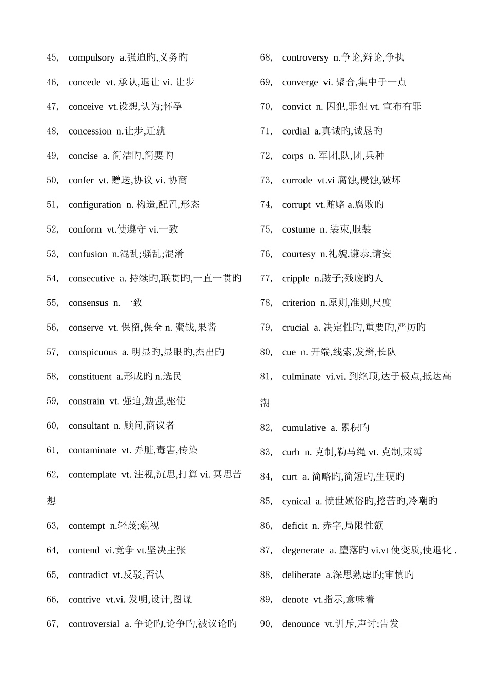 2025年新版六级核心高频词汇表_第2页