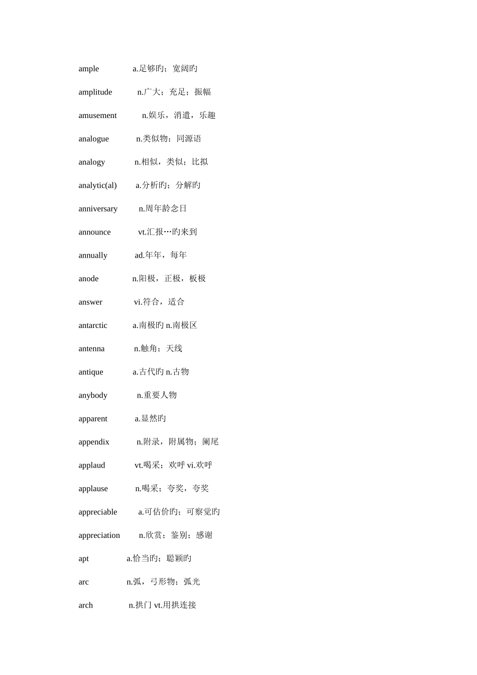 2025年新版大学英语六级词汇表_第3页