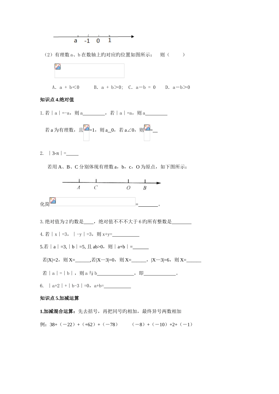 2025年有理数有理数题型分知识点整理_第2页