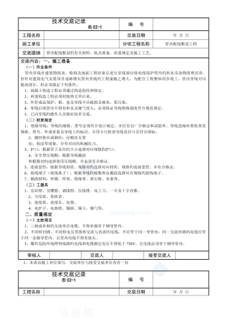 2025年水电安装全套技术交底