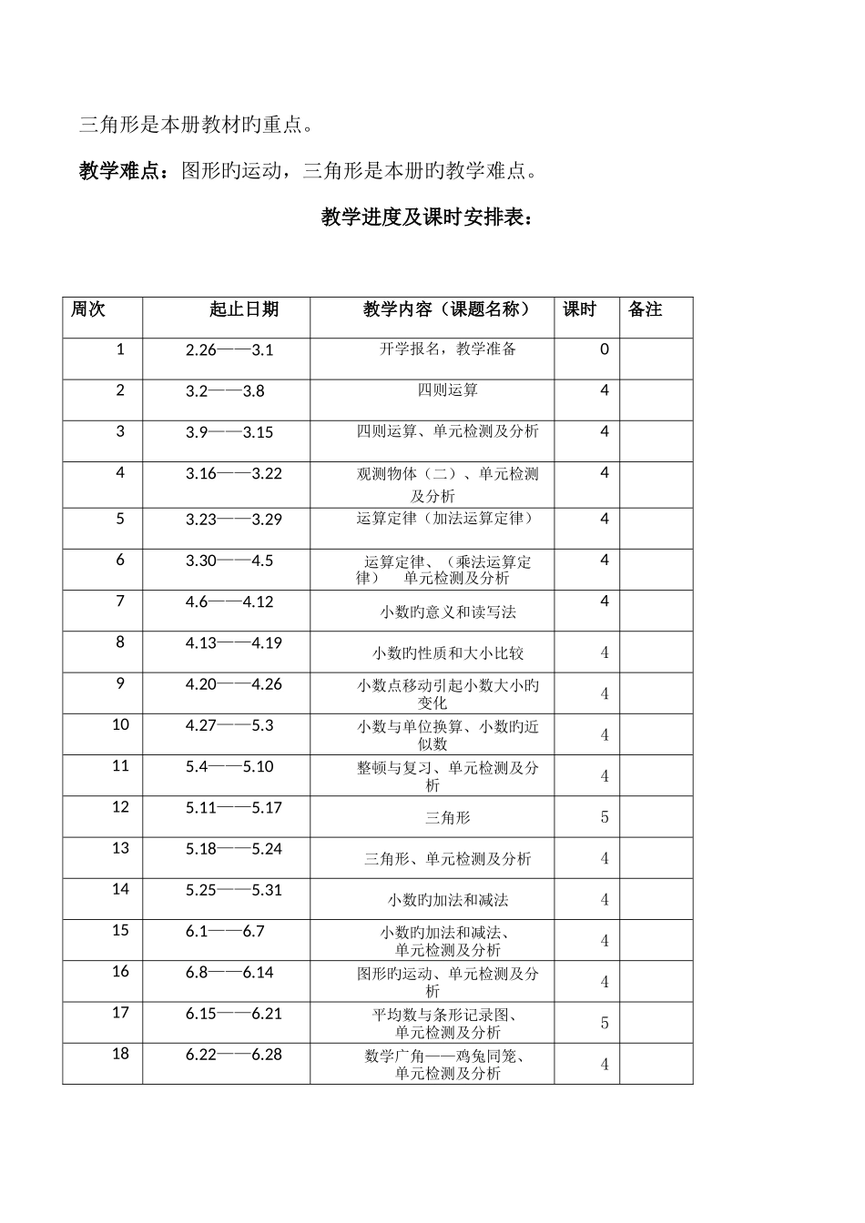 2025年人教版四年级下册数学全册教案_第3页