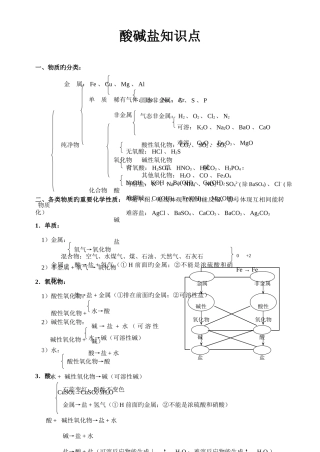 2025年最全面初中酸碱盐知识点总结