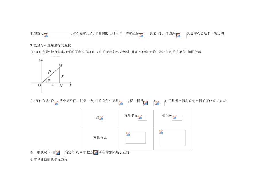 2025年高中数学选修4—4坐标系与参数方程知识点总结53841讲解学习_第2页