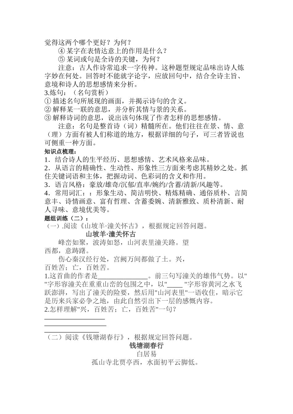 2025年中考语文第一轮考点总复习测试_第2页