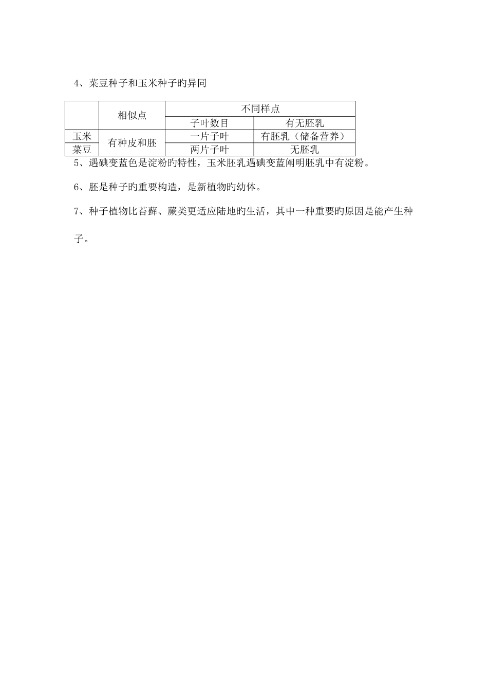 2025年生物圈中的绿色植物知识点一_第3页