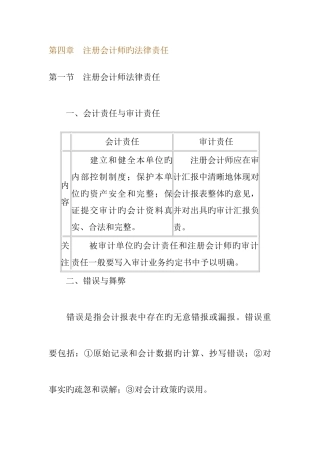 2025年注册会计师的法律责任