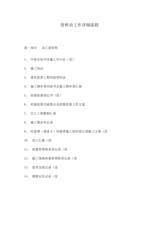 2025年资料员工作具体流程