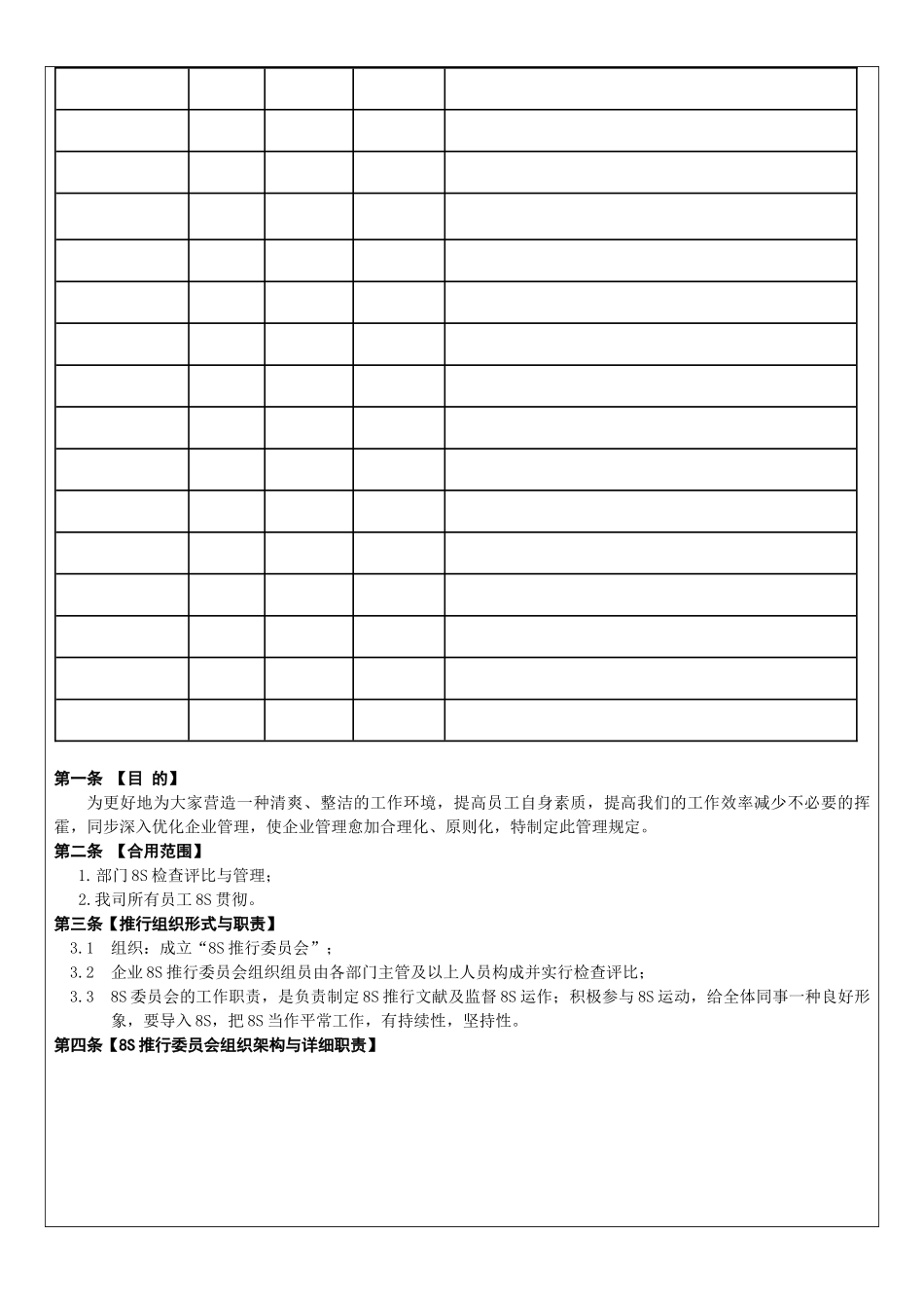 2025年8S管理制度及全套检查表等_第3页