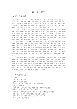 2025年部编版七年级语文下册全语文知识点