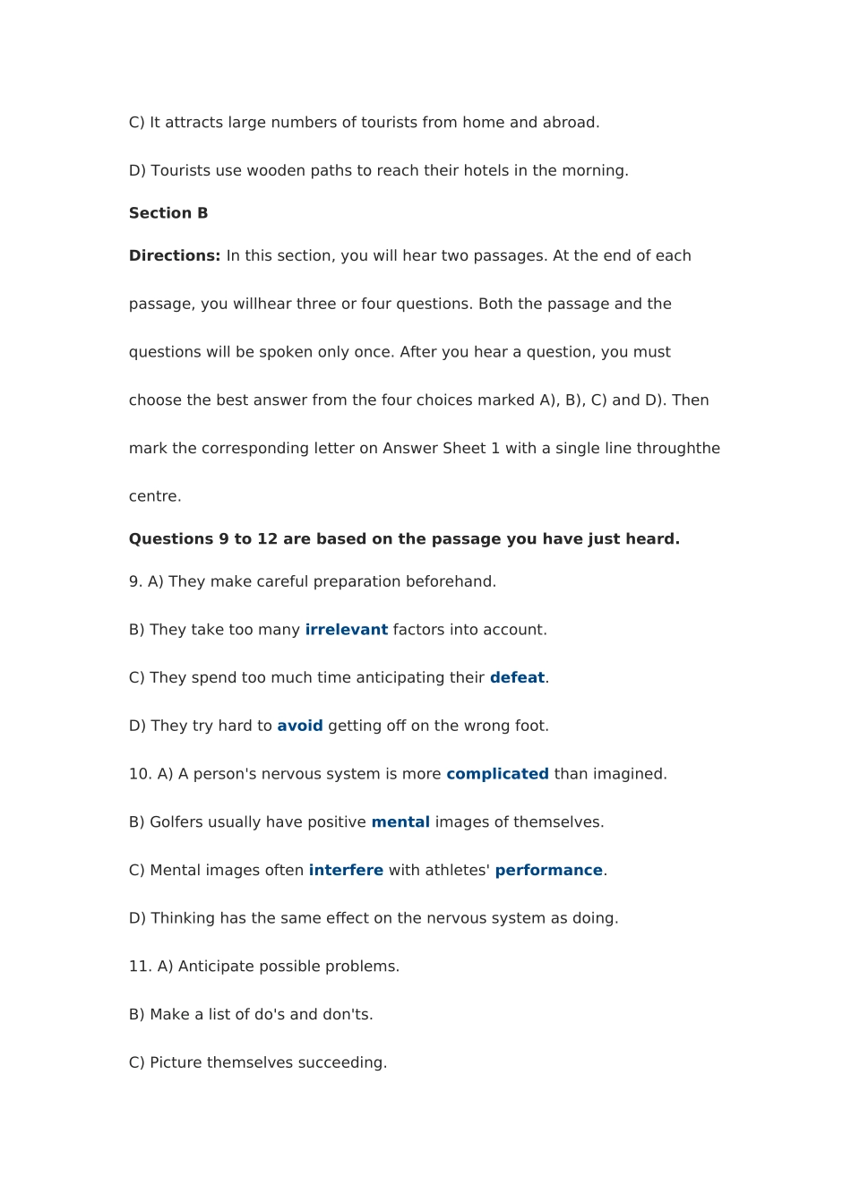 2025年英语六级听力真题及答案第二套_第3页