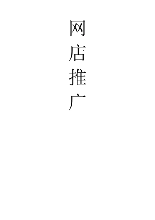 网店推广教案