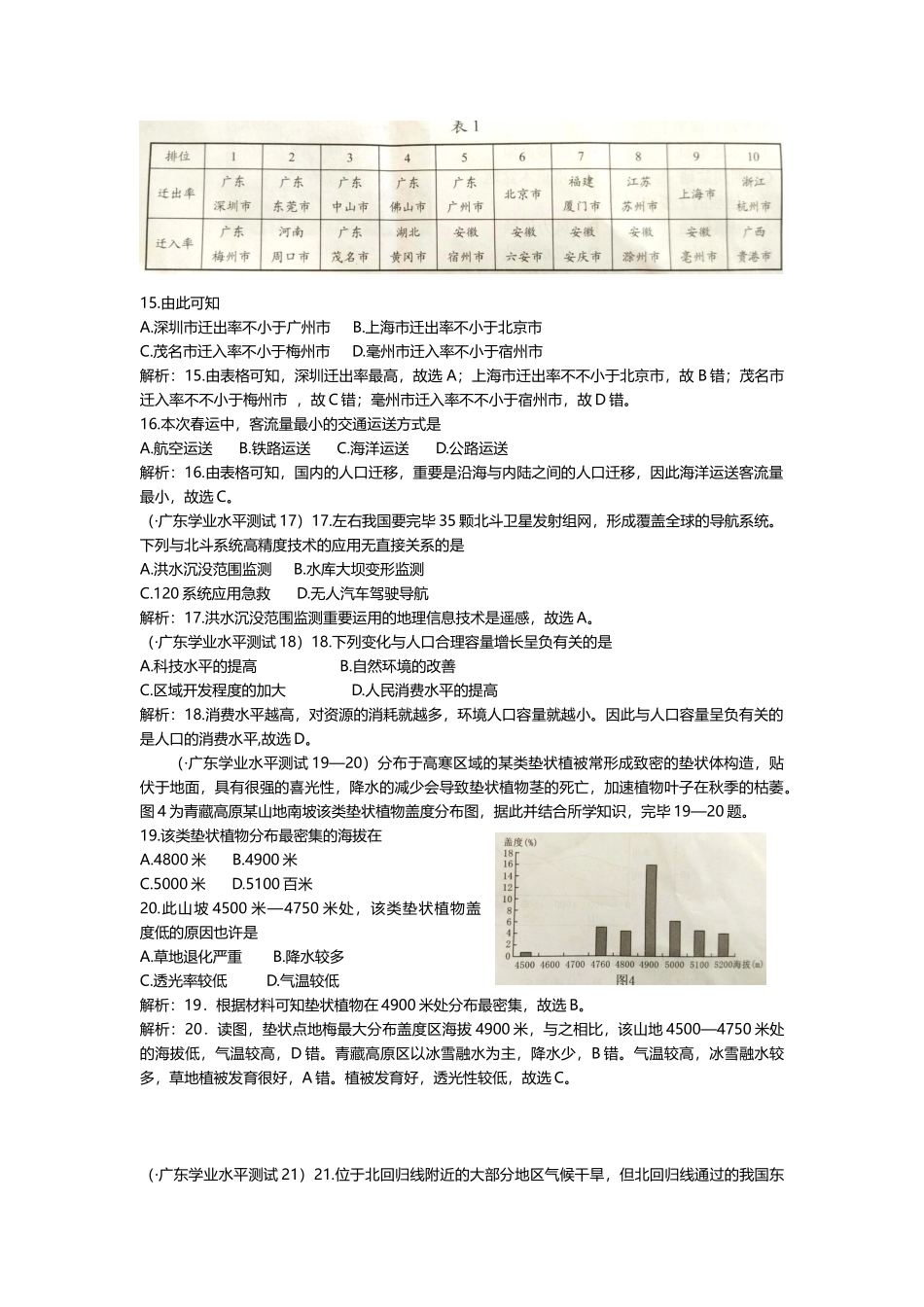 2025年6月广东省普通高中学业水平考试真题—地理试卷_第3页