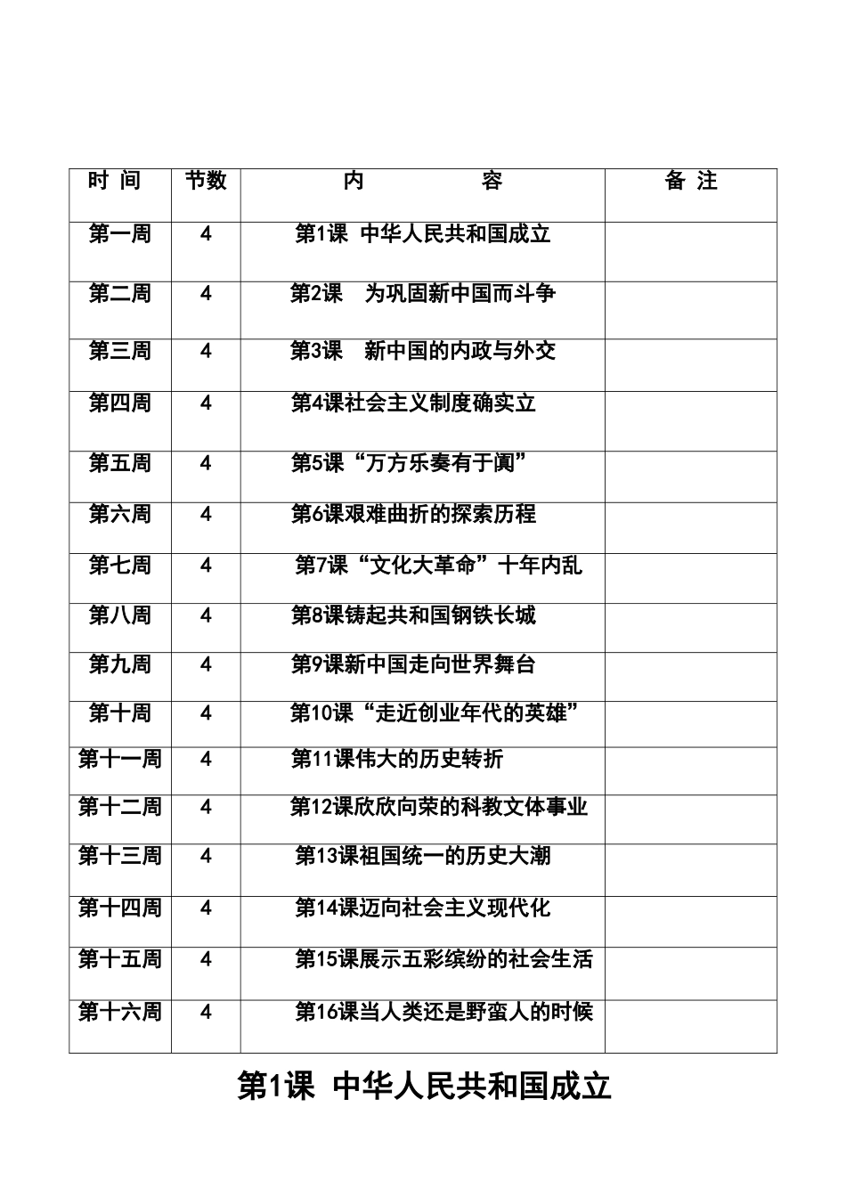 2025年八年级下册历史全套教案复习过程_第3页