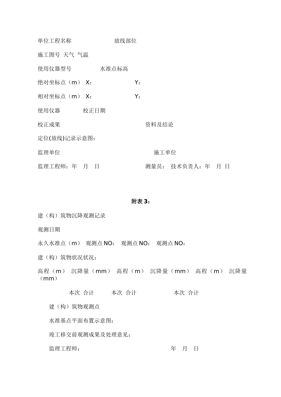 2025年测量专业监理工程师监理表格步骤注意事项_第2页