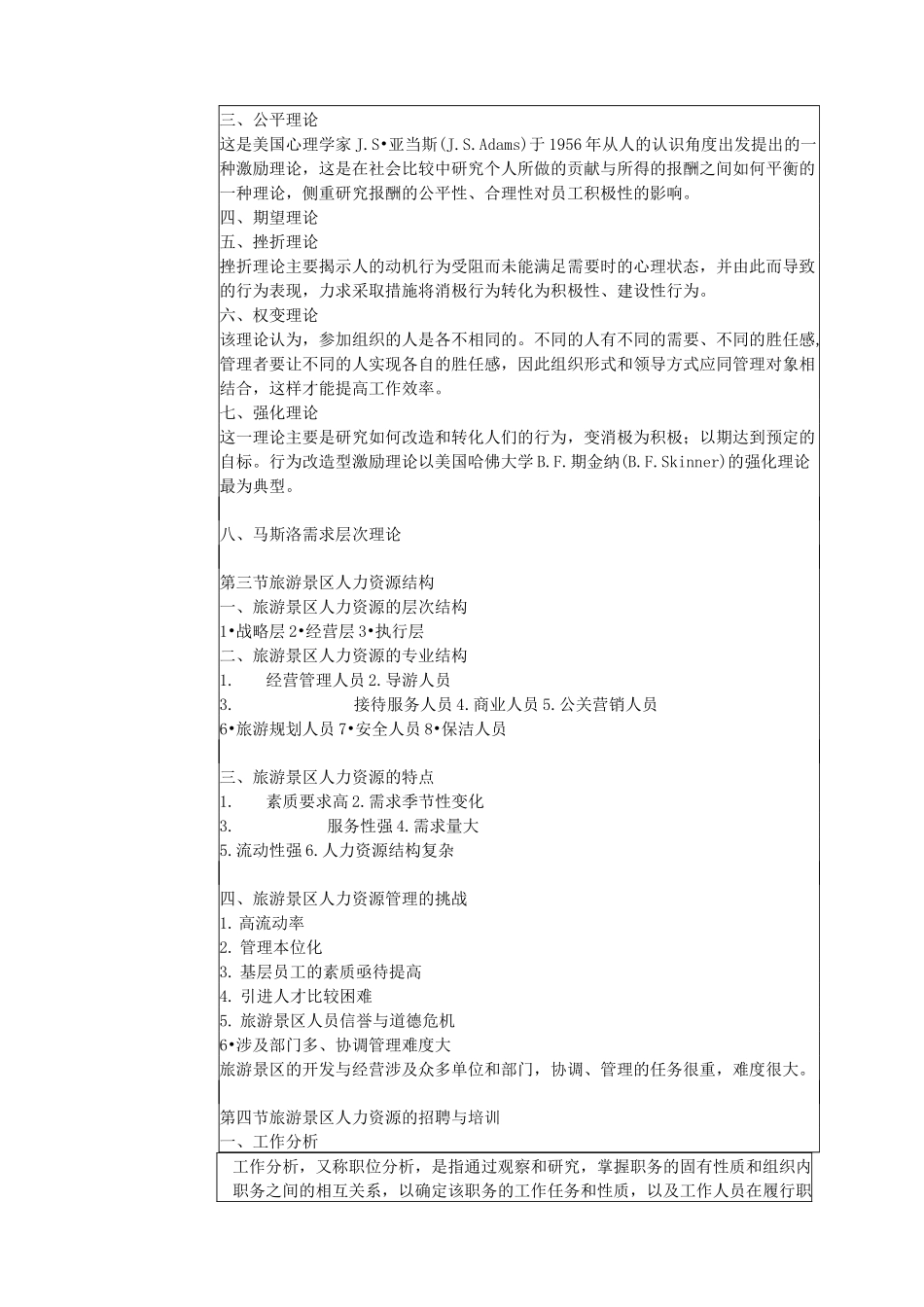 旅游景区管理教案 第七章 旅游景区人力资源管理_第2页