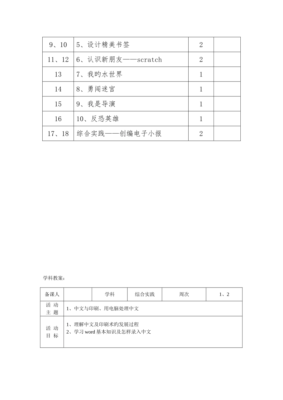 2025年小学综合实践活动五年级下册电子教案全册_第3页