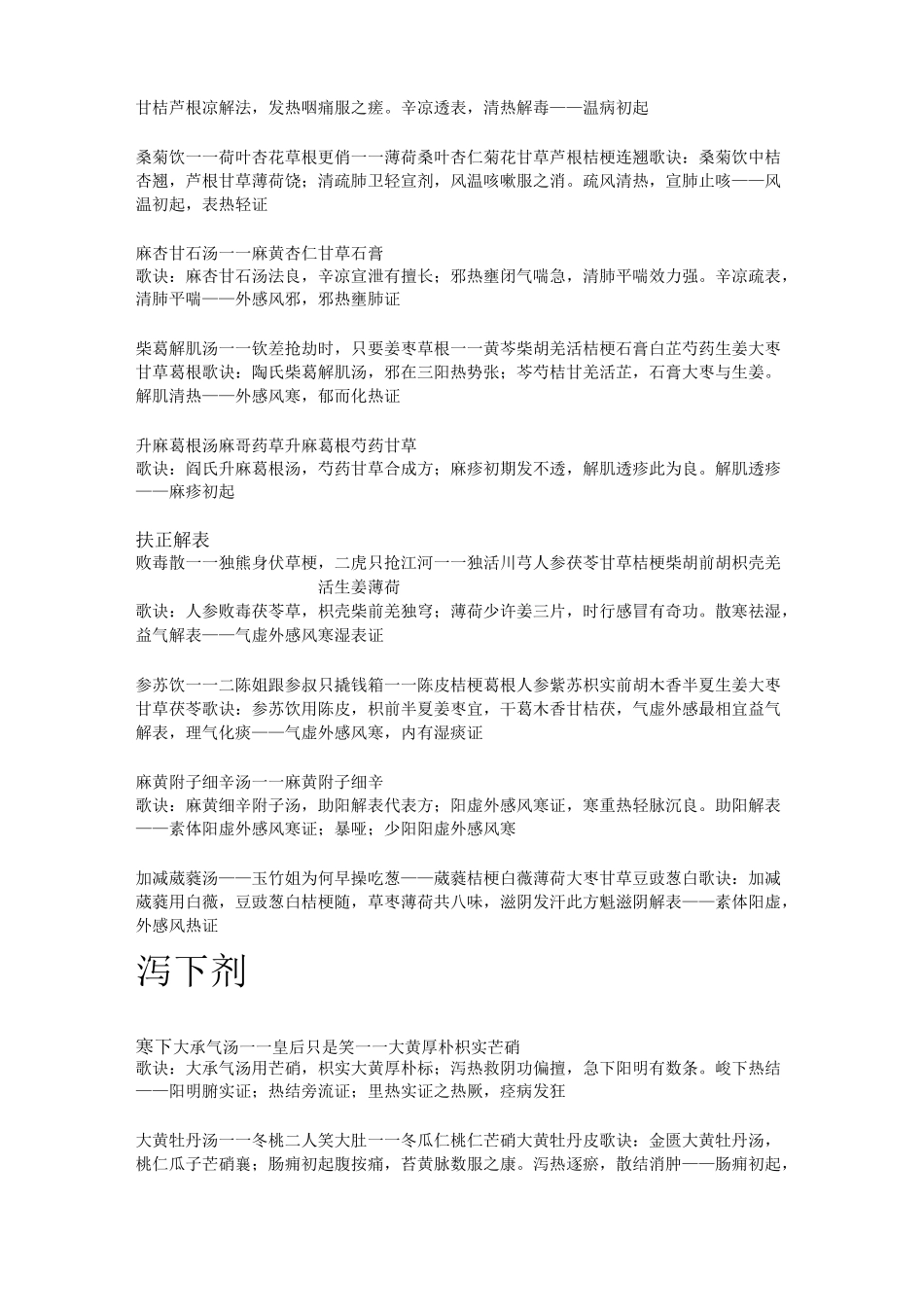 趣味方剂歌诀完美打印版_第2页