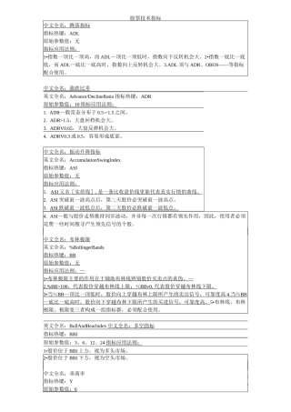 (完整版)股票技术指标