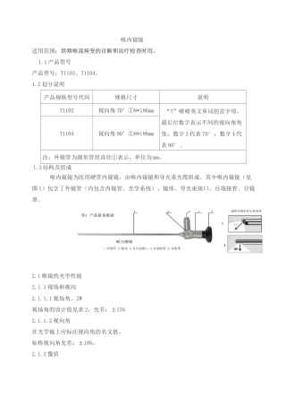 喉内窥镜产品技术要求fanxing