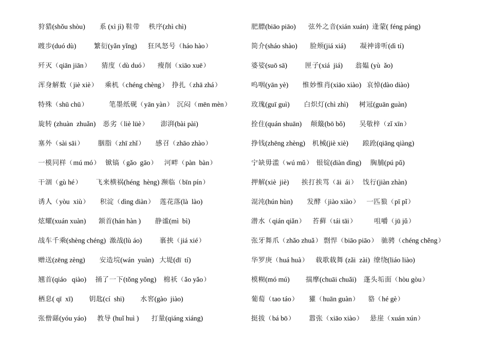 2025年小升初语文基础知识练习_第2页