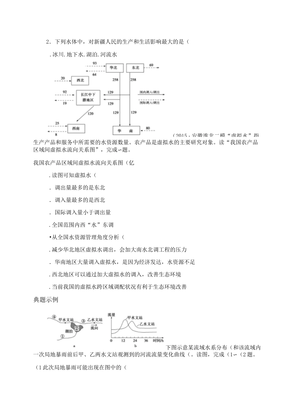 高三一轮复习自然界的水循环练习题._第3页