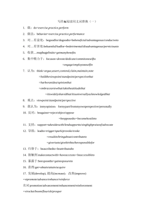 高考写作&amp;阅读同义词替换